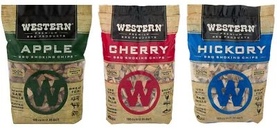 Western Popular BBQ Smoking Wood Chip Variety Pack Bundle (3) - Popular Flavo...
