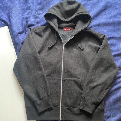 AUTHENTIC ORIGINAL SUPREME BLACK BOX LOGO ZIP UP HOODIE SMALL CLASSIC SKATE  90s | eBay