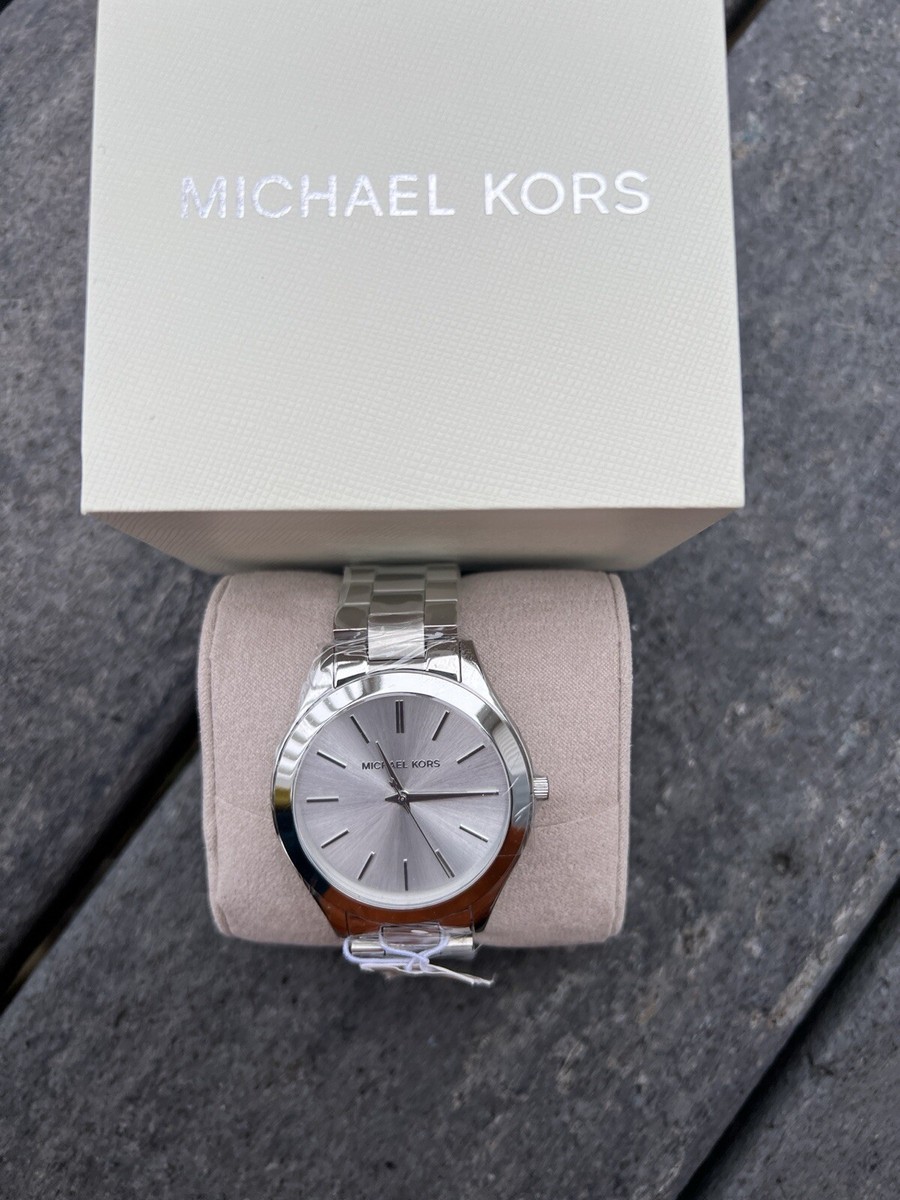 Michael KORS Slim Runway Silver-Tone Watch unisex | eBay display picture 3