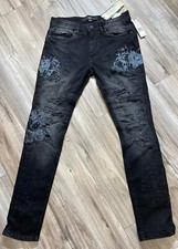 JORDAN CRAIG SEAN-ETERNAL DARKNESS DENIM JEANS BLACK SHADOW