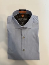 Van Heusen Extreme Stain Defense Dress Shirt, S, 14-14.5, 32/33, Blue Silver