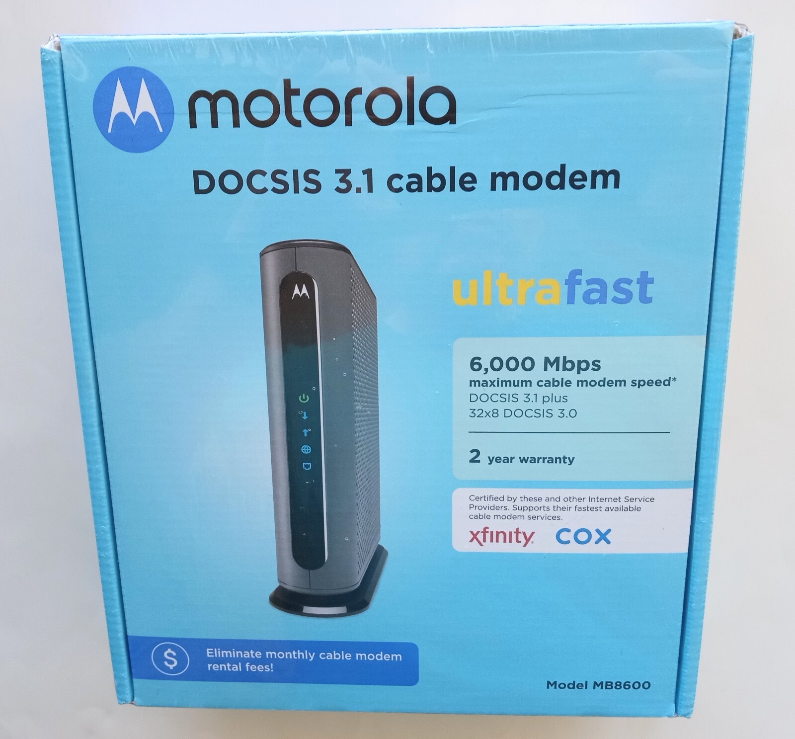 MOTOROLA DOCSIS 3.1 Cable Modem Model MB 8600 BRAND NEW Factory SEALED