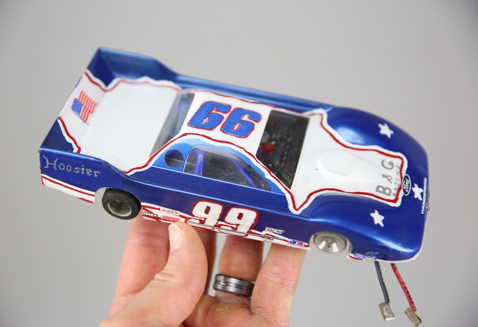 Vintage Parma Slot Car 1/24 Scale Ford thunderbird Race Car with