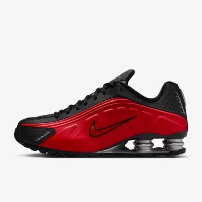 靴 Nike SHOX R4 9.5 Size 9.5 - Nike Shox R4 University Red Black for sale online