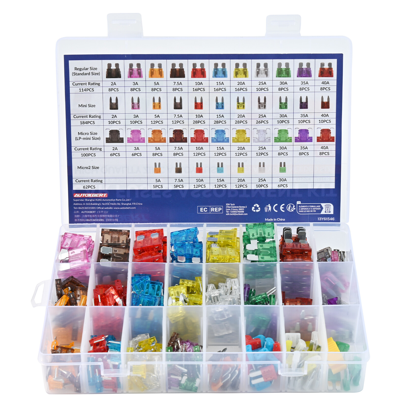 автомобильные стандартные предохранители x460 Car Ассортимент мини-предохранителей Micro с 2 лезвиями и съемником 4690₽