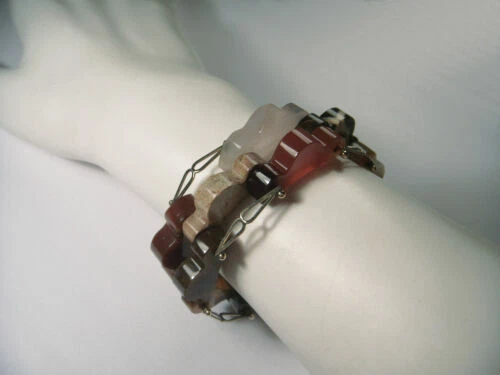 Pulseras de joyería con gemas naturales de ágata