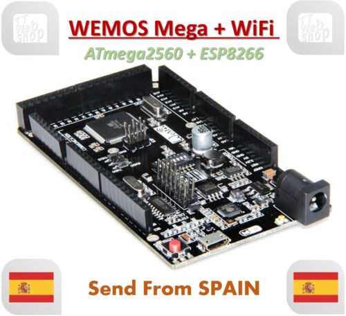WeMOS Mega + WiFi R3 ATmega2560 + ESP8266 USB-TTL for Arduino Mega NodeMCU - Imagen 1 de 6