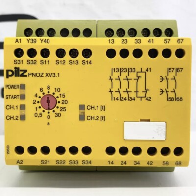 Pilz PNOZ XV3.1 30/24DC 240VAC 3n/o 1n/c 2n/o Safety Relay