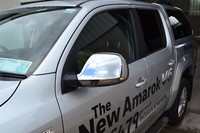 Spiegel Abdeckung Passend FüR Volkswagen Amarok 2010 - 2016 4X4 Edelstahl Chrom
