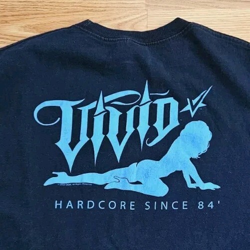 Vintage Y2K Vivid Hardcore Adult Entertainment Promo T Shirt Size