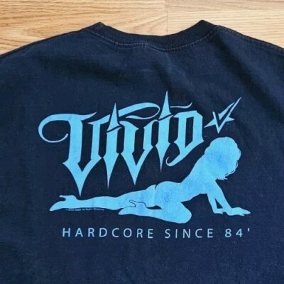 Vintage Y2K Vivid Hardcore Adult Entertainment Promo T Shirt Size