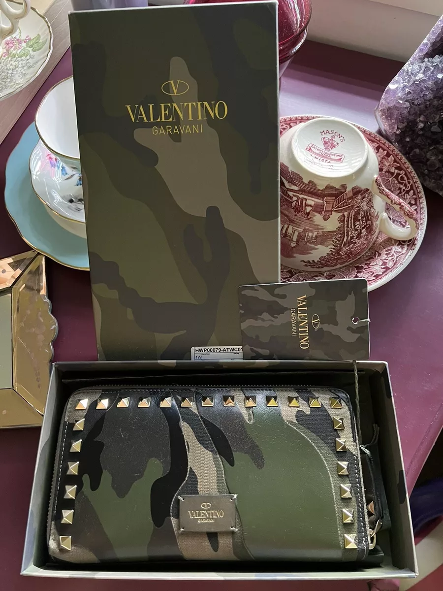 Valentino camo wallet top