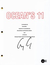 GEORGE CLOONEY SIGNED AUTOGRAPH OCEAN'S ELEVEN FULL SCRIPT BECKETT BAS