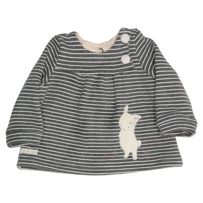 Bunnies by the Bay, Sweatshirt, Größe: 86, Grau/Weiß, Polyester, Streifen #0in