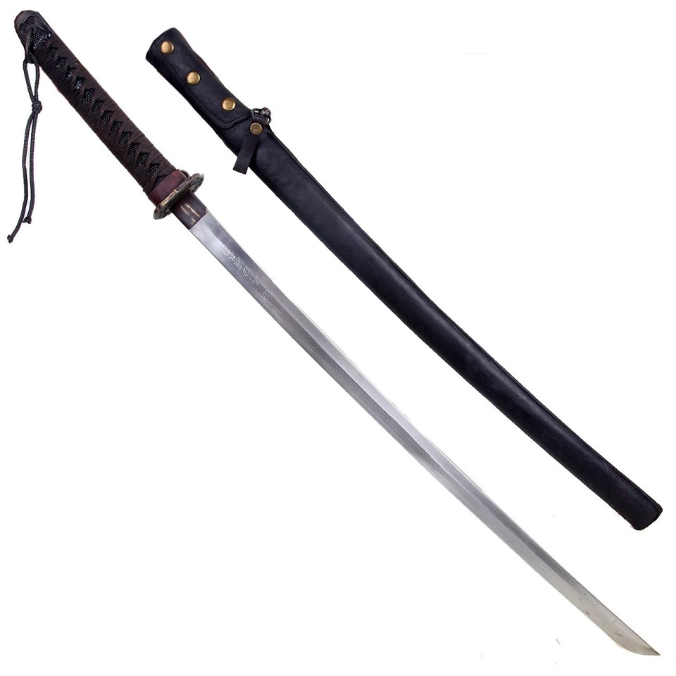 WWII Japanese Military Samurai Sword Katana Signed 40127 Blade Leather ...