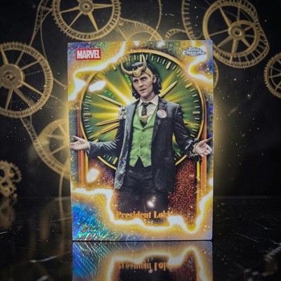 2025 Topps Chrome Marvel President Loki TVA-15 Shimmer /99 62/99