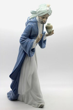 King Balthasar with Jug. Porcelain Three Wise Men Figure.