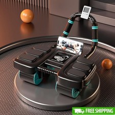 Automatic Rebound Ab Roller Elbow Support 2-in-1 Core Trainer Stability Fitness