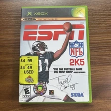 ESPN NFL 2K5 (Xbox, 2004) CIB With Manual Hollywood Video Case Stickers Barcodes