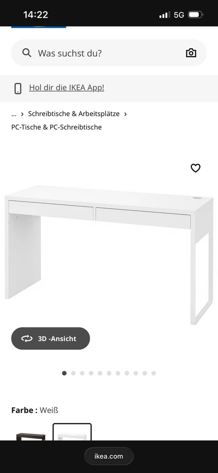 Ikea Schreibtisch weiß