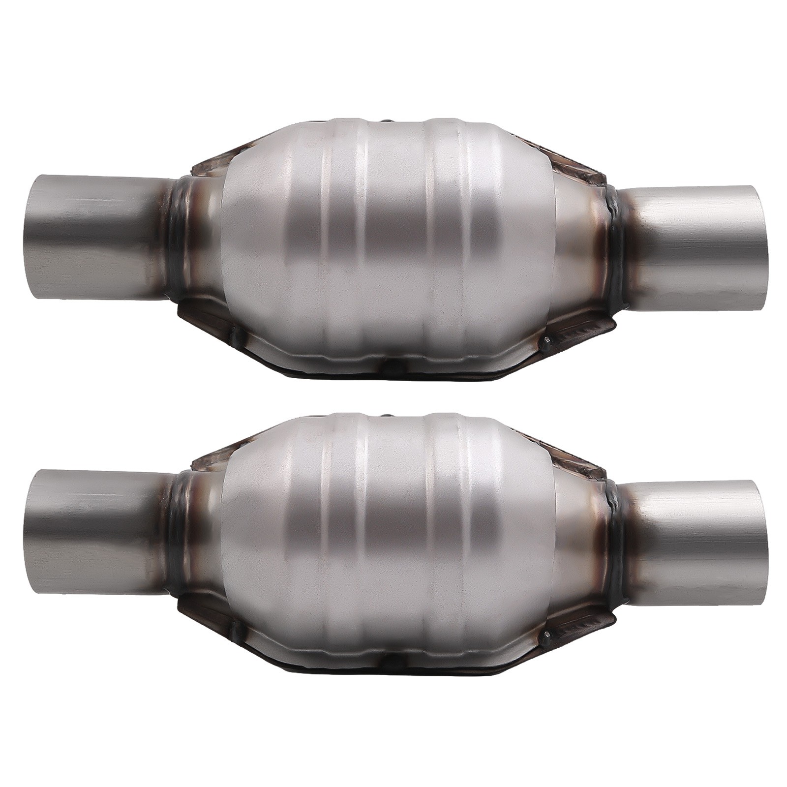 2pcs 2.25"" Universal Catalytic Converter Stainless Steel 53005 EPA