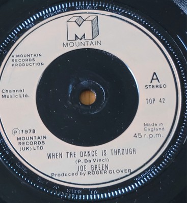 Joe Breen When The Dance I Through 7'' Vinyl G/NM Mountain Records TOP 42 Glover