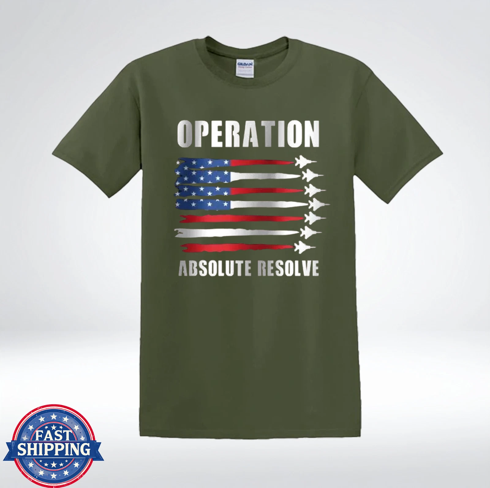 Operation Absolute Resolve Fighter Jet Patriotic T-Shirt