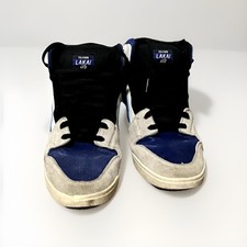 Lakai Telford White-Blueberry Suede Mens US Size 8.5