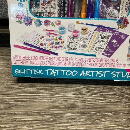 CraZart Kids Glitter Tattoo Artist Studio kit for Girls Ages 8+ - Picture 4 of 6