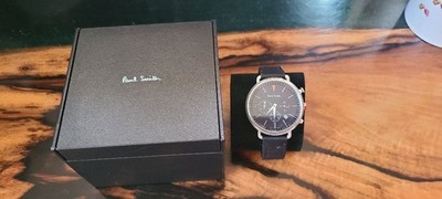 Paul Smith 腕時計 PSP42-1025 Paul Smith J525 Chronograph Watch Black Leather Strap Timepiece