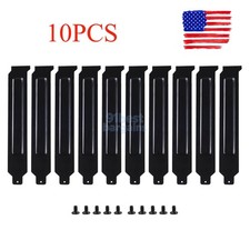 10PCS PCI Slot Covers With Screws For Desktop PC Case Dustproof Black