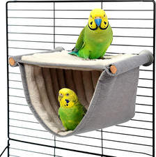 Vogel H&auml;ngematte Etagenbett, Wellensittich Zubeh&ouml;r, Winter Warm Vogelnest Haus,