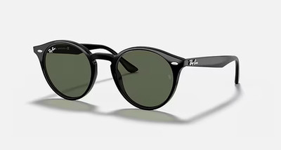 New Ray-Ban RB2180 601/71 49MM Black Dark Green Lens Round Sunglasses