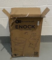 Kinderkraft ENOCK Wooden Highchair + Baby Bouncer CALMEE- LIGHTLY USED