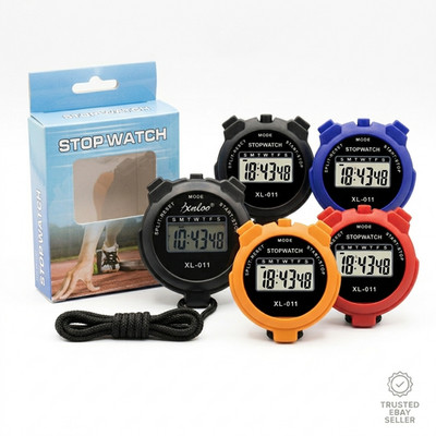 Hand LCD Digital Timer Stoppuhr Sport Kilometerzähler Wasserdicht Stoppuhr