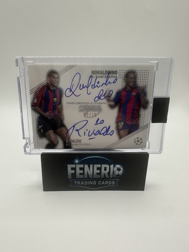 2022-23 Topps Dynasty UEFA Ronaldinho Rivaldo #DA-RR On Card Dual Auto /10