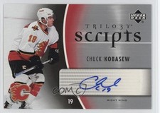 2006-07 Upper Deck Trilogy Scripts Chuck Kobasew #TS-CK Auto v8v