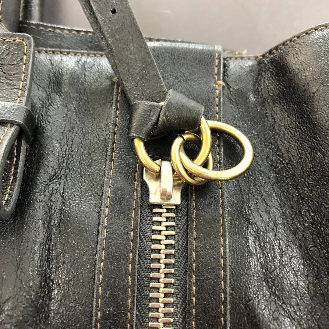 Chloé Eclipse Leather Tote Bag Black Shoulder Bag… - image 6