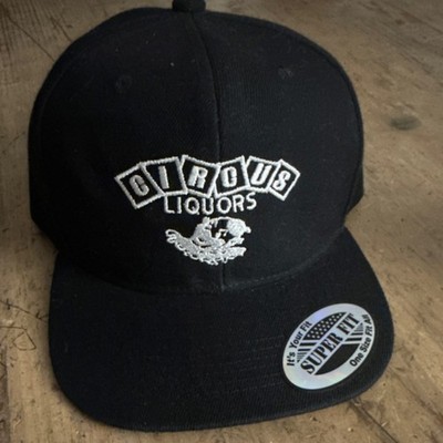 Official Circus Liquors Black Snapback Adjustable Hat Str8 From NoHo California 