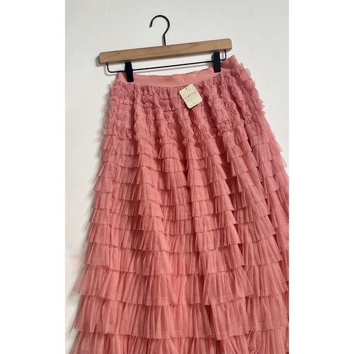 NWT!! FREE PEOPLE Intimately Return Of The Ruffle Maxi Slip Skirt Tiered X-Small - Picture 3 of 17