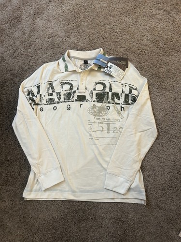 Napapijri, Vintage Napapijri Geographic Rugby Shirt Large New With Tags