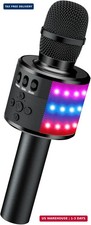 BONAOK Karaoke Microphone for Kids Adults - Bluetooth Microphones Singing Mic
