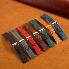 Band Wristband 18 19 20 21 22 24mm Retro Cowhide Genuine Leather Watch Strap