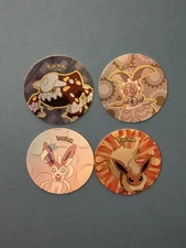Super Rare (4) TAZO POKEMON FOIL POGS 2023 South America