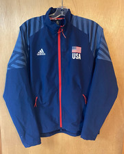 ADIDAS USA Olympic Team Volleyball Jacket Blue - Size M