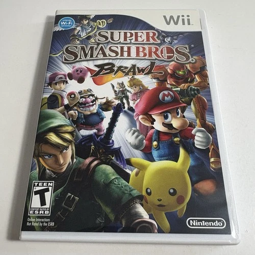 Super Smash Bros Brawl Nintendo Wii Complete CIB Tested Clean First Print