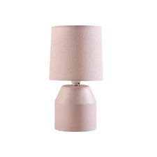 Ceramic Bedside Table Lamp with Geometric Base bedroom lounge lamp shade