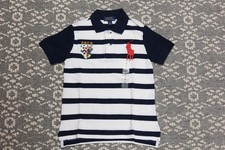 New Polo Ralph Lauren Little Boy's Big Pony Polo Shirt - Size 5 - Navy / White