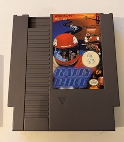 RALLY BIKE  NINTENDO NES Tested WORKING Original Box Video Game  Case 100% Comp