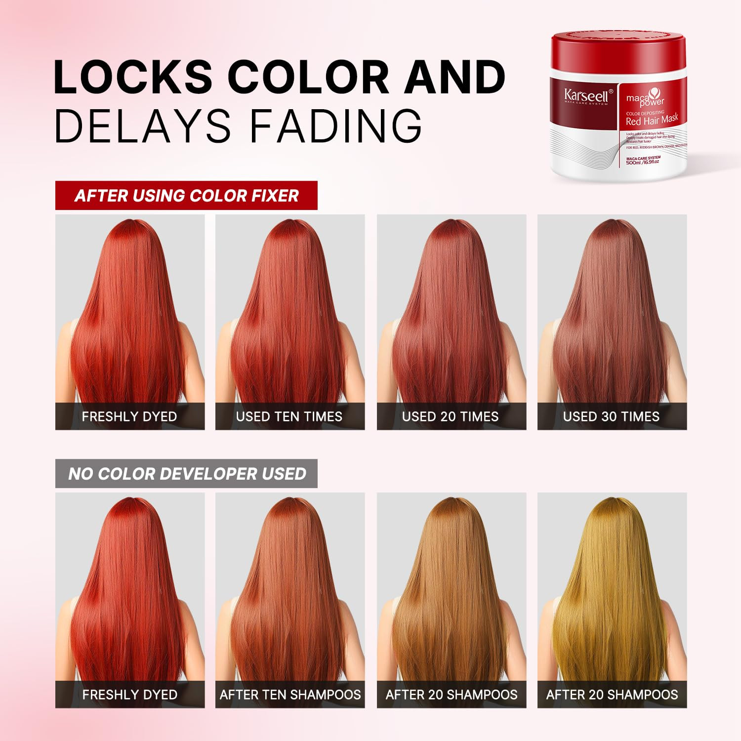 Color Depositing Red Hair Mask Boosting Conditioner Hydrates and Enhances Tones